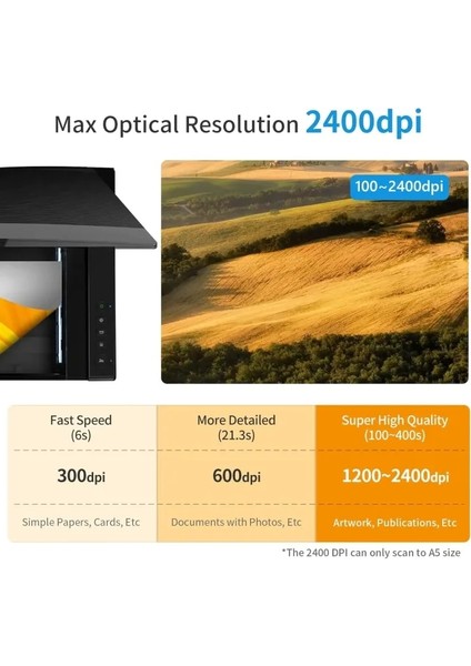 Vıısan VF3240 Geniş Formatlı Düz Yataklı Tarayıcı A3