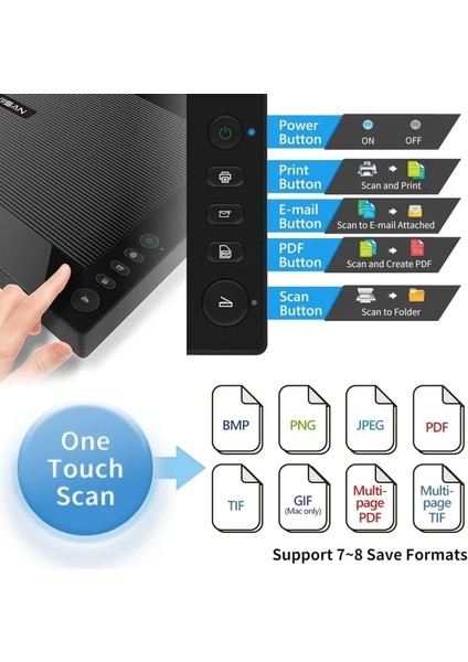 Vıısan VF3240 Geniş Formatlı Düz Yataklı Tarayıcı A3