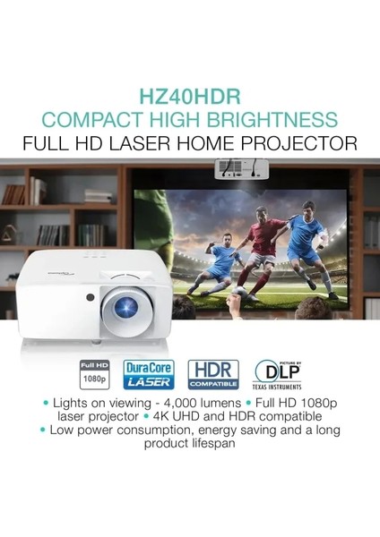 HZ40HDR Lazer Ev Sineması ve Oyun Projektörü