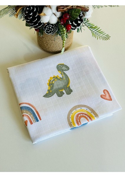 Pamuk Müslin Bebek Battaniyesi Müslın Örtü 80 x 90 Cm