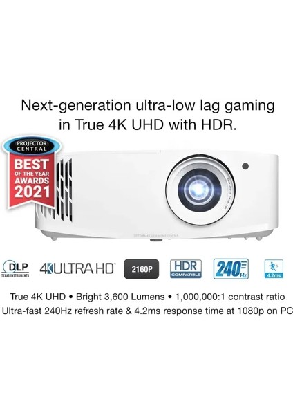 UHD38X Parlak, Gerçek 4K UHD Oyun Projektörü UHD35 (Lamba, Standart Mesafe)