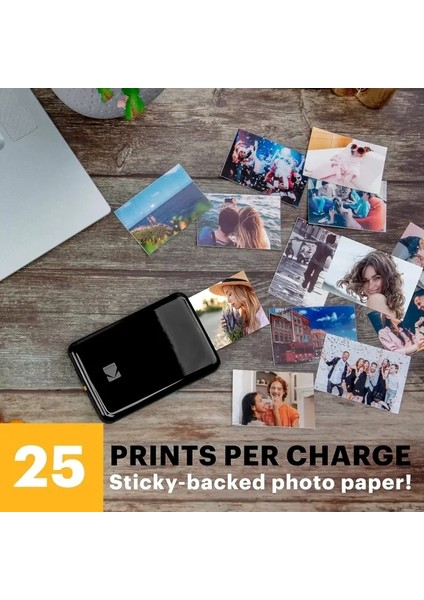 Step Anında Renkli Fotoğraf Yazıcısı Siyah Printer