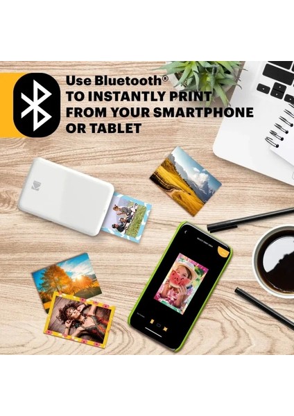 Step Anında Renkli Fotoğraf Yazıcısı Beyaz Printer