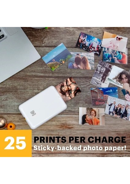Step Anında Renkli Fotoğraf Yazıcısı Beyaz Printer