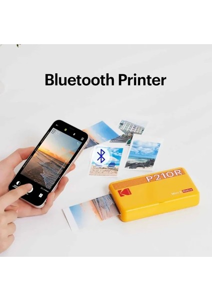 Mini 3 Retro 4pass Taşınabilir Fotoğraf Yazıcısı White
