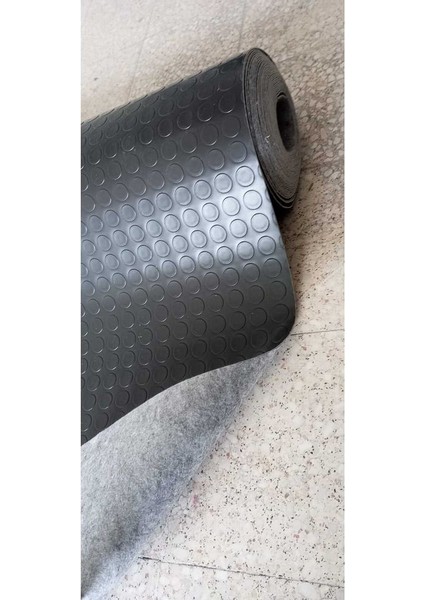 Para Desenli Muşamba 1 x 4 Metre Antrasit Keçeli Paralı Muşamba Zemin Oto Taban Döşemesi