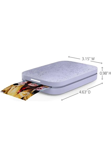 Sprocket Taşınabilir 2x3" Anında Fotoğraf Yazıcısı Lila Printer