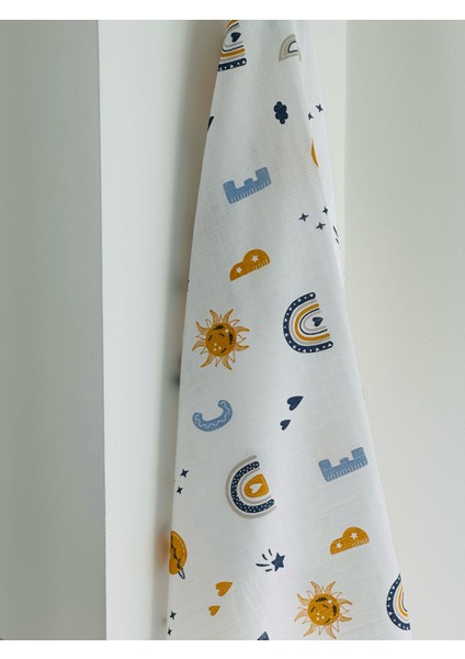 Pamuk Müslin Bebek Battaniye Seti Müslın Örtü 80 x 90 Cm