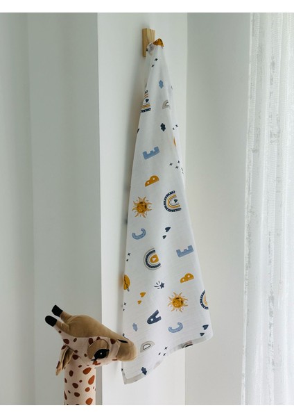 Pamuk Müslin Bebek Battaniye Seti Müslın Örtü 80 x 90 Cm
