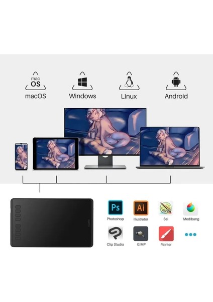 Huıon Inspiroy H640P Grafik Tableti Medium fiyatları
