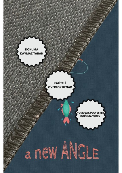 Balık Oltası Figürlü Halı Dokuma Kaymaz Tabanlı Halı Dijital Baskılı Halı Genç Odası Halısı