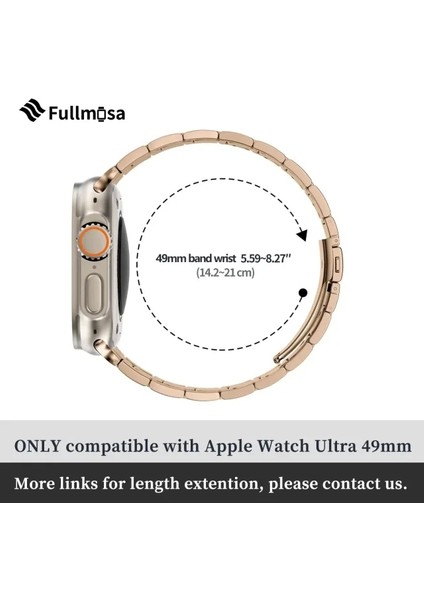 No Tools Needed Compatible Apple Watch Kordonları Rose Gold 49MM indirimleri