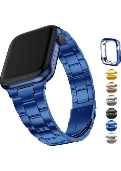 No Tools Needed Compatible Apple Watch Kordonları Mavi