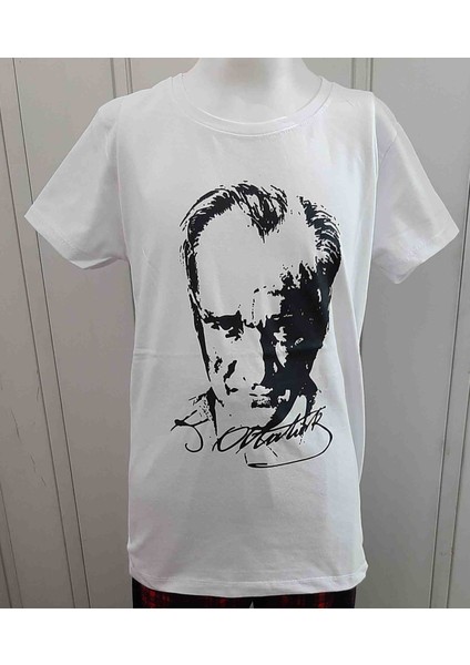 Atatürk ve Türk Bayrağı Baskılı Kız ve Erkek Çocuk T-Shirt 3'lü Paket fırsatları