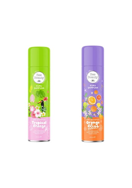 Tropical Breeze Orange Bliss Extra Volume Kuru Şampuan 200 ml 2'li Set