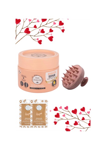 Biotin & Keratin Saç Bakım Seti Argan Maske Hediyeli