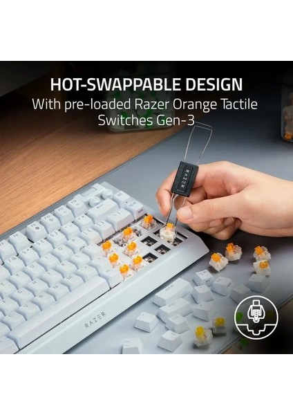 Blackwidow V4 %75 Mekanik Oyun Klavyesi Beyaz fiyatları