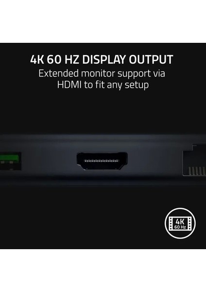 USB C Dock 11 Bağlantı Noktalı Seyahat Şarj Istasyonu Black