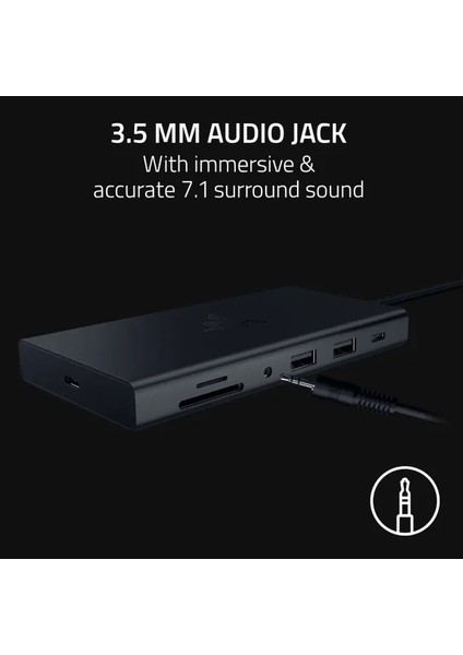 USB C Dock 11 Bağlantı Noktalı Seyahat Şarj Istasyonu Black