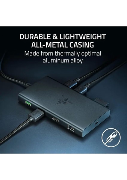 USB C Dock 11 Bağlantı Noktalı Seyahat Şarj Istasyonu Black