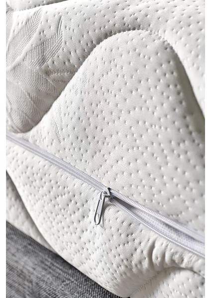 Niron Slim Pocket Yatak Seti 90X200 Tek Kişilik Paket Yaylı Yatak, Gri Metal Baza ve Başlık Takımı