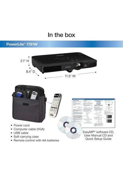 Powerlite 1781W Wxga Projektör Black