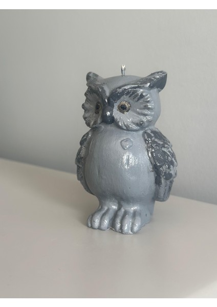 Baykuş Model Gri Renkli Dekoratif Mum fiyatları