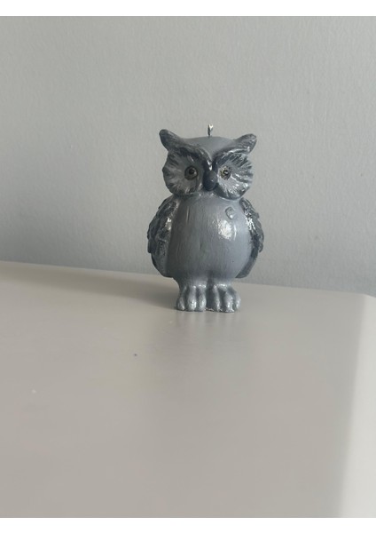 Baykuş Model Gri Renkli Dekoratif Mum fırsatları