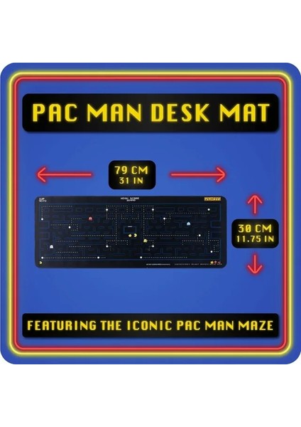 Retro Pac Man Büyük Oyun Mouse Pad'i