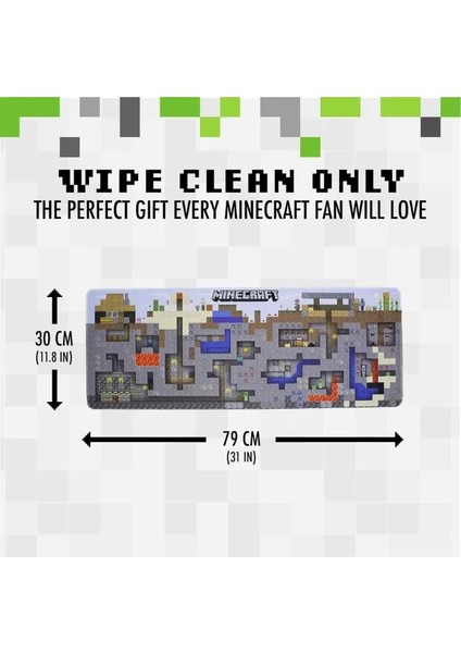 Minecraft Madencilik Dünyası Büyük Oyun Mouse Pad'i