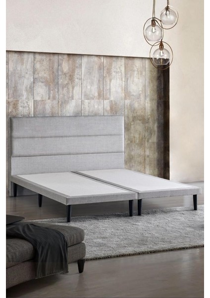 Niron Slim Pocket Yatak Seti - 140X200 Çift Kişilik Paket Yaylı Yatak, Metal Baza ve Başlık Takımı