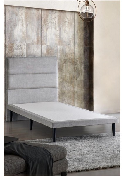 Niron Slim Pocket Yatak Seti - 100X200 Tek Kişilik Paket Yaylı Yatak, Metal Baza ve Başlık Takımı