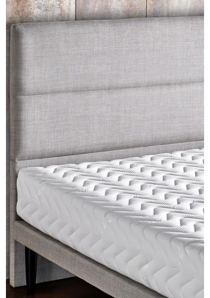 Niron Slim Pocket Yatak Seti - 100X200 Tek Kişilik Paket Yaylı Yatak, Metal Baza ve Başlık Takımı