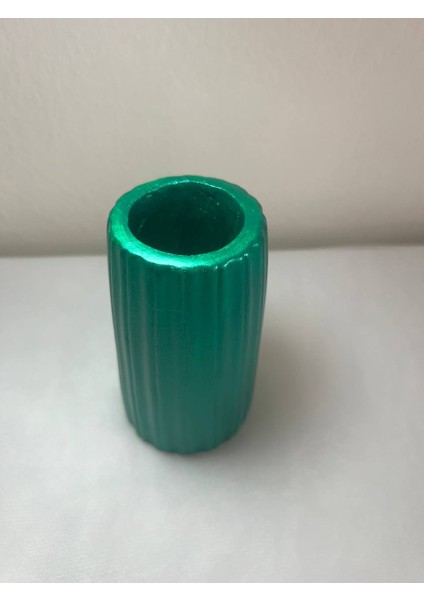 Zümrüt Vazo, Dekoratif Vazo, Kuru Çiçek Vazo, Bohem Büyük Boy Çizgili Vazo, Yeşil Vazo fiyatları