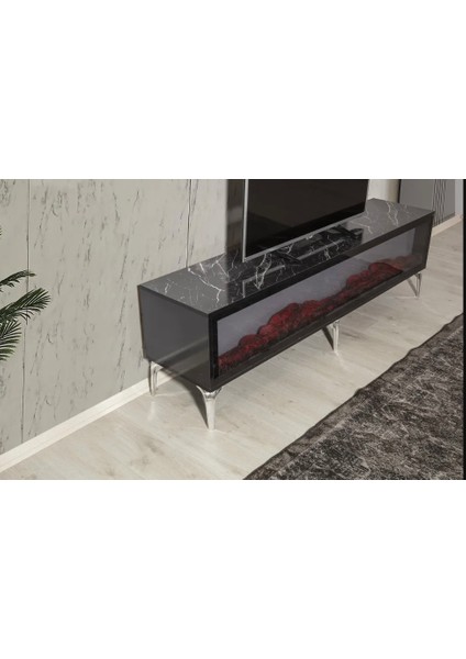 Solo Bluetooth'lu Şömineli Tv Ünitesi
