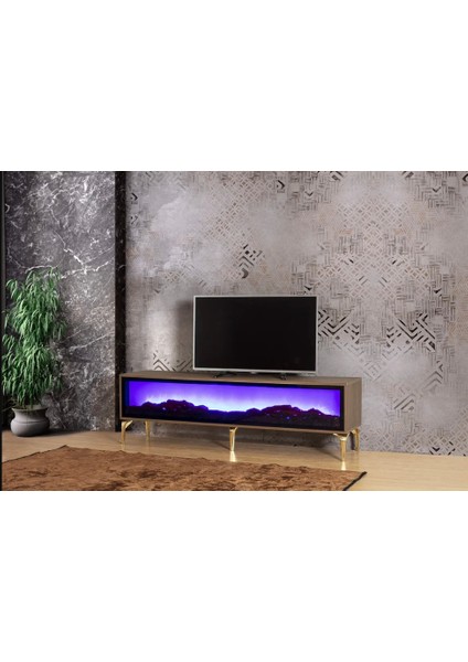 Solo Bluetooth'lu Şömineli Tv Ünitesi