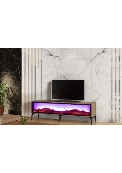 Solo Bluetooth'lu Şömineli Tv Ünitesi