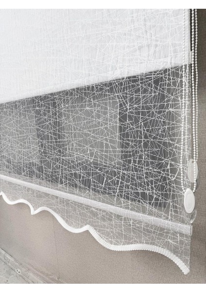 Blackout Işık Geçirmez Çift Mekanizmalı Tül Stor Perde Beyaz TS1084BL fırsatları