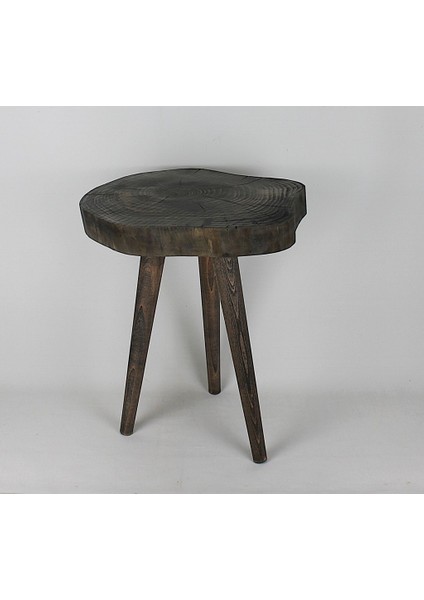 Doğal Ahşap Sehpa 32 x 45 cm Ahşap Ayaklı Renk Siyah modelleri