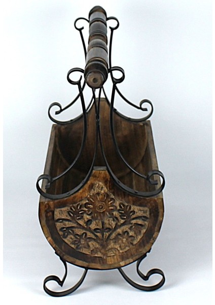 Eskitme Ahşap Ferforje Gazetelik 35 x 21 x 42 cm . K02 modelleri