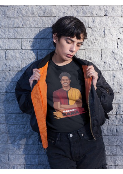 Gabriel Sara Futbol Fotoğraf Forma Baskılı Unisex Tişört Regular Fit T-Shirt