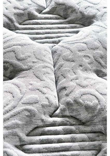 Line Visco Yatak 180 x 200 cm Çift Kişilik 28 cm Visco Süngerli Yaylı Lüks Yatak Orta Sert Koyu Gri