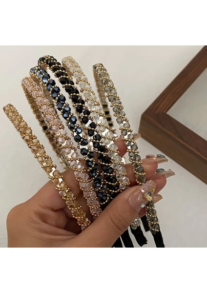 1 Adet Siyah Kristal Taşlı Taç