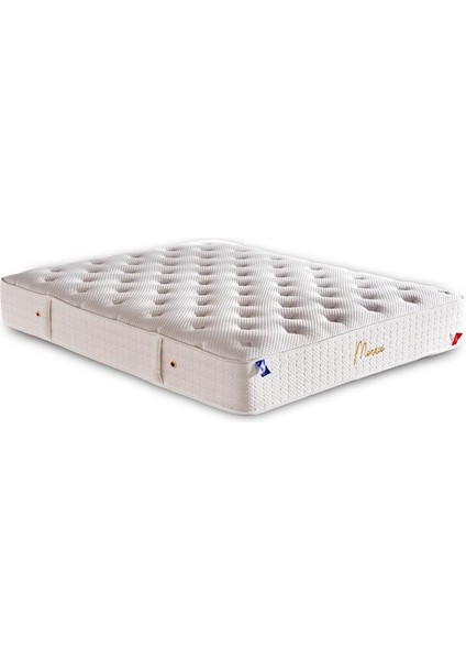 Monaco Lüks Yatak 180x200 cm Çift Kişilik Paket Yaylı Pamuklu Örme Kumaşlı Kral Dairesi Yatağı