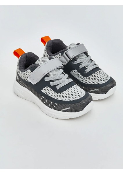 Steps Gri Bağcık ve Cırt Cırtlı Erkek Bebek Spor Ayakkabı T T