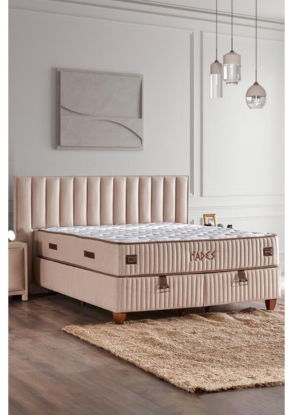 Hades Yatak 180X200 cm Çift Kişilik 30 cm Kalınlığında Paket Yaylı Lüks Yatak Orta Sert Krem Kumaş fiyatları