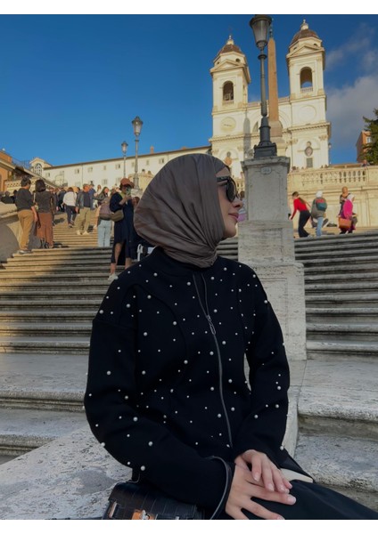 Raena Incili Fermuarlı Hırka
