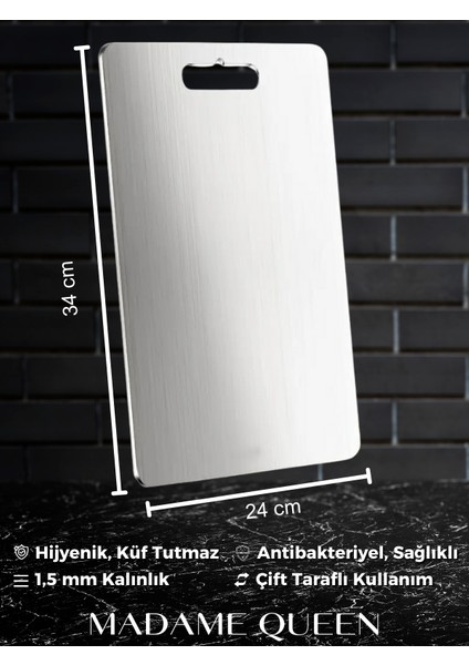 1. Sınıf Kalite 304 Paslanmaz Çelik Kesme Tahtası