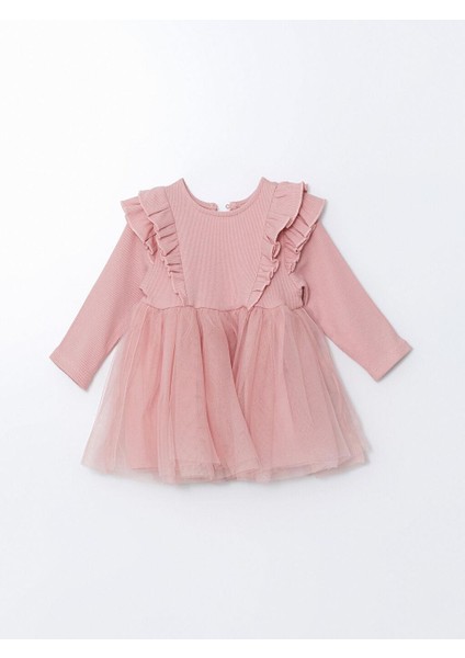Bisiklet Yaka Kız Bebek Tütü Elbise