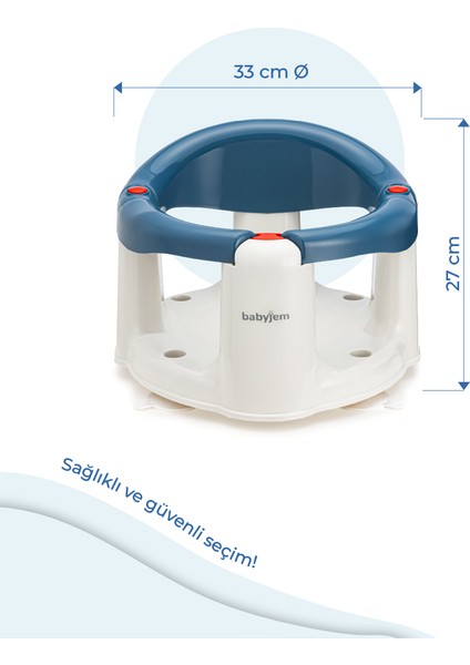 Önden Açılır Banyo & Mama Oturağı Indigo Mavi